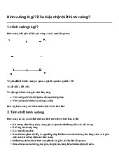 Hình vuông là gì? Dấu hiệu nhận biết hình vuông? | Toán 2