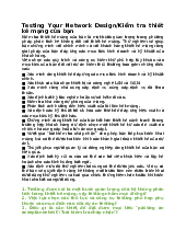 Câu hỏi ôn tập Kiểm tra thiết kế mạng môn Thiết kế và cài đặt mạng máy tính | Trường Đại học Đồng Tháp