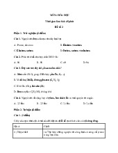 Đề khảo sát chất lượng đầu năm lớp 8 môn Hóa 2022 - 2023 - Đề 2