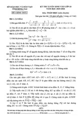 Đề tuyển sinh lớp 10 môn Toán (chuyên) năm 2025 – 2026 sở GD&ĐT Đồng Nai
