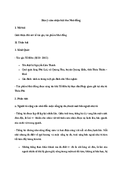 Văn mẫu lớp 11: Cảm nhận bài thơ Nhớ đồng của Tố Hữu | Kết nối tri thức