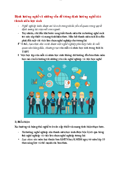 Định hướng nghề nghiệp | môn Tâm Lý học giáo dục | Đại học sư phạm Hà nội