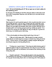 Tài liệu ôn thi cuối kỳ môn Marketing quốc tế | Đại học kinh tế Quốc dân