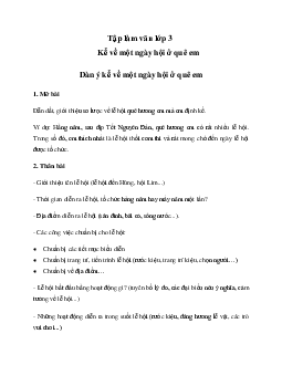 Kể về một ngày hội ở quê em | Tập làm văn lớp 3 Chân trời sáng tạo