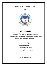 Tìm hiểu về mô hình CNXH và sự sụp đổ CNXH của Liên Xô và Đông Âu. Từ đó rút ra bài học kinh nghiệm | Bài tập lớn môn Tư tưởng Hồ Chí Minh