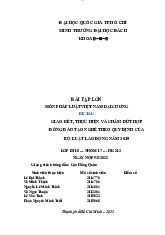 Bài tập lớn Giao kết, thực hiện và chấm dứt hợp đồng đào tạo nghề theo quy định của Bộ luật Lao động năm 2019 - Pháp luật đại cương | Trường Đại học Bách khoa Thành phố Hồ Chí Minh