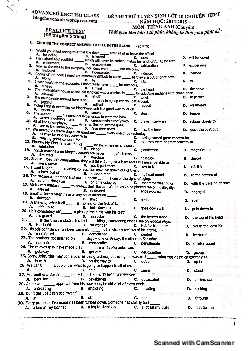 (Blogchuyenanh) Đề thi thử tuyển sinh lớp 10 THPT Chuyên năm học 2014-2015 môn Tiếng Anh (Chuyên) - cấu trúc sở GD ĐT TP Hồ Chí Minh