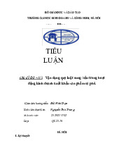 Vận dụng quy luật cung /cầu trong hoạt động kinh doanh xuất khẩu sản phẩm cà phê môn Quản trị kinh doanh | Trường Đại học Kinh doanh và Công nghệ Hà Nội