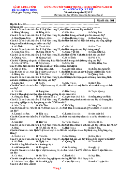 Đề thi thử THPT Quốc gia năm 2022 môn Địa Lí của Sở GD&ĐT Hà Tĩnh (có đáp án)