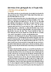 Giới thiệu về tác giả Nguyễn Du và Truyện Kiều