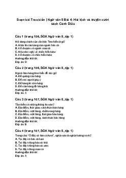 Soạn bài Treo biển | Ngữ văn 8 Bài 4: Hài kịch và truyện cười sách Cánh Diều