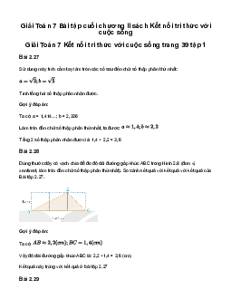 Giải Toán 7 Bài tập cuối chương II - Kết nối tri thức với cuộc sống