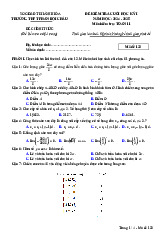 Đề cuối kỳ 1 Toán 11 năm 2024 – 2025 trường THPT Phan Bội Châu – Khánh Hòa