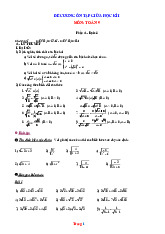 Đề Cương Ôn Tập Giữa HK1 Toán 9 Năm Học 2025-2026