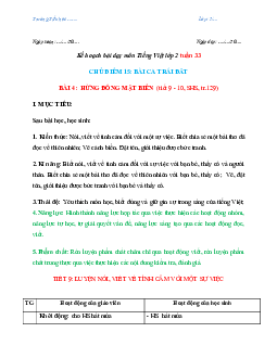 Bài 4 Tuần 29 Tiết 9, 10 | Giáo án Tiếng Việt 2 học kì 2 | Chân trời sáng tạo