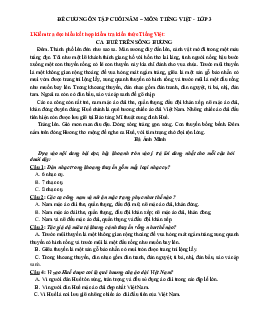 Đề cương ôn tập học kì 2 môn Tiếng Việt lớp 3 | Cánh diều