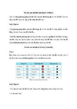 Giải Địa lí 10 Bài 2: Sử dụng bản đồ | Cánh diều