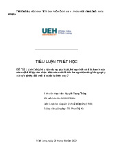 Vận dụng quy luật thống nhất và đấu tranh của các mặt đối lập vào nhận diện các mâu thuẫn trong cuộc sống hằng ngày và sự nghiệp đổi mới ở nước ta hiện nay / Tiểu luận môn triết học