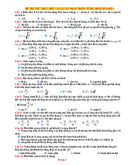 Đề luyện thi tốt nghiệp THPT 2023 môn lý bám sát minh họa i -Đề 6 (có lời giải)