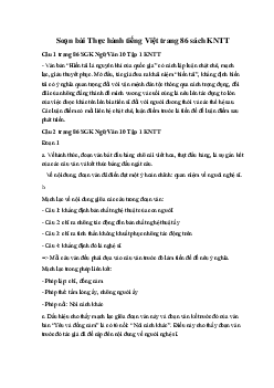 Soạn bài Thực hành tiếng Việt trang 86 sách KNTT