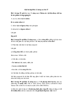 Hóa học 12 - Vật liệu polime