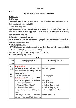Bài 22 | Giáo án học kì 2 | Toán 1| Kết nối tri thức với cuộc sống
