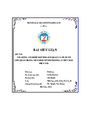 Tiểu luận - Triết học Mác Lenin| Đại học Kinh Tế Quốc Dân