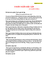 Mở bài "Tuyên ngôn độc lập" lưu hành nội bộ - Ngữ Văn 12