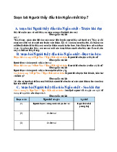 Soạn bài Người thầy đầu tiên Ngắn nhất lớp 7