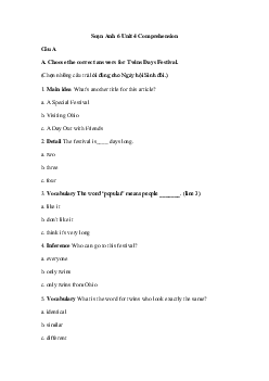 Tiếng Anh 6 Unit 4: Comprehension | Explorer English