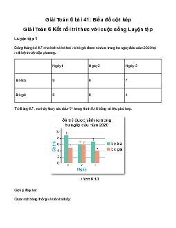 Giải Toán 6 Bài 41: Biểu đồ cột kép | Kết nối tri thức