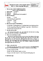 Đề cương học phần công nghệ phần mềm | Công nghệ phần mềm | Trường Đại học Công nghiệp TP.HCM
