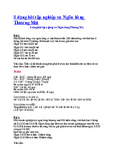 Tổng hợp 8 dạng bài tập nghiệp vụ Ngân hàng Thương Mại | Học viện Ngân hàng