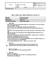 Mô tả công việc nhân viên bảo vệ công ty môn Quản trị kinh doanh | Trường Đại học Kinh doanh và Công nghệ Hà Nội
