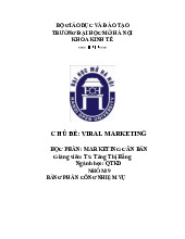 Viral Marketing - MKTCB: Chiến Lược và Đặc Điểm Thực Hiện môn Marketing căn bản | Trường đại học Mở Hà Nội