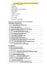 Bài tập Writing - Chuyển đổi câu môn English | Trường Đại học Thủy Lợi