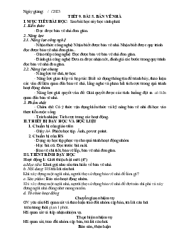Giáo án Công nghệ 8 Tiết 9 Bài 5: Bản vẽ nhà | Kết nối tri thức