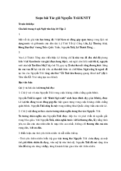 Soạn bài Tác giả Nguyễn Trãi KNTT