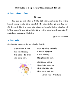 Đề thi giữa học kì 2 lớp 1 năm 2023 - 2024 | Tiếng việt 1 | Kết nối tri thức với cuộc sống | đề 1