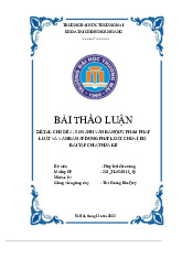 So sánh văn bản quy phạm và áp dụng pháp luật | Bài thảo luận Pháp luật đại cương