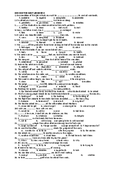 Top 313 câu từ vựng ngữ pháp (LEXICO&GRAMMAR) hay khó