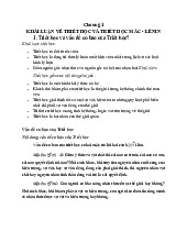 Câu hỏi ôn tập Triết học Chương 1 Khái Luận Về Triết Học Và Triết Học Mác - Lênin