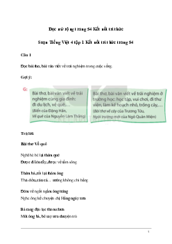 Soạn bài Đọc mở rộng trang 54 | Kết nối tri thức