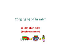 Slide Cài đặt phần mềm môn Công nghệ phần mềm | Trường Đại học Công nghệ, Đại học Quốc gia Hà Nội