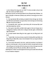 Ôn tập Kinh tế quốc tế | Đại học Tây Đô