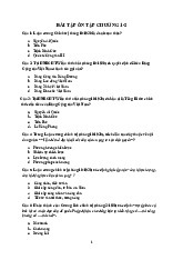 Nội dung ôn tập chương 1,2 - môn tư tưởng Hồ Chí Minh