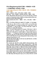 Cân bằng phương trình C2H4 + KMnO4 + H2O → C2H4(OH)2 + MnO2 + KOH