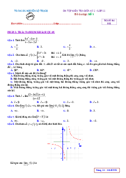 Top 10 đề ôn tập kiểm tra giữa kỳ 2 Toán 11 có đáp án và lời giải chi tiết