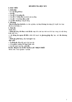 Đề thi học kì 1 môn Khoa học tự nhiên 6 năm 2023 - 2024 sách Chân trời sáng tạo | đề 3