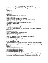 Đề cương môn Tư tưởng Hồ chí minh - trường đại học kinh tế- tài chính thành phố Hồ chí minh.